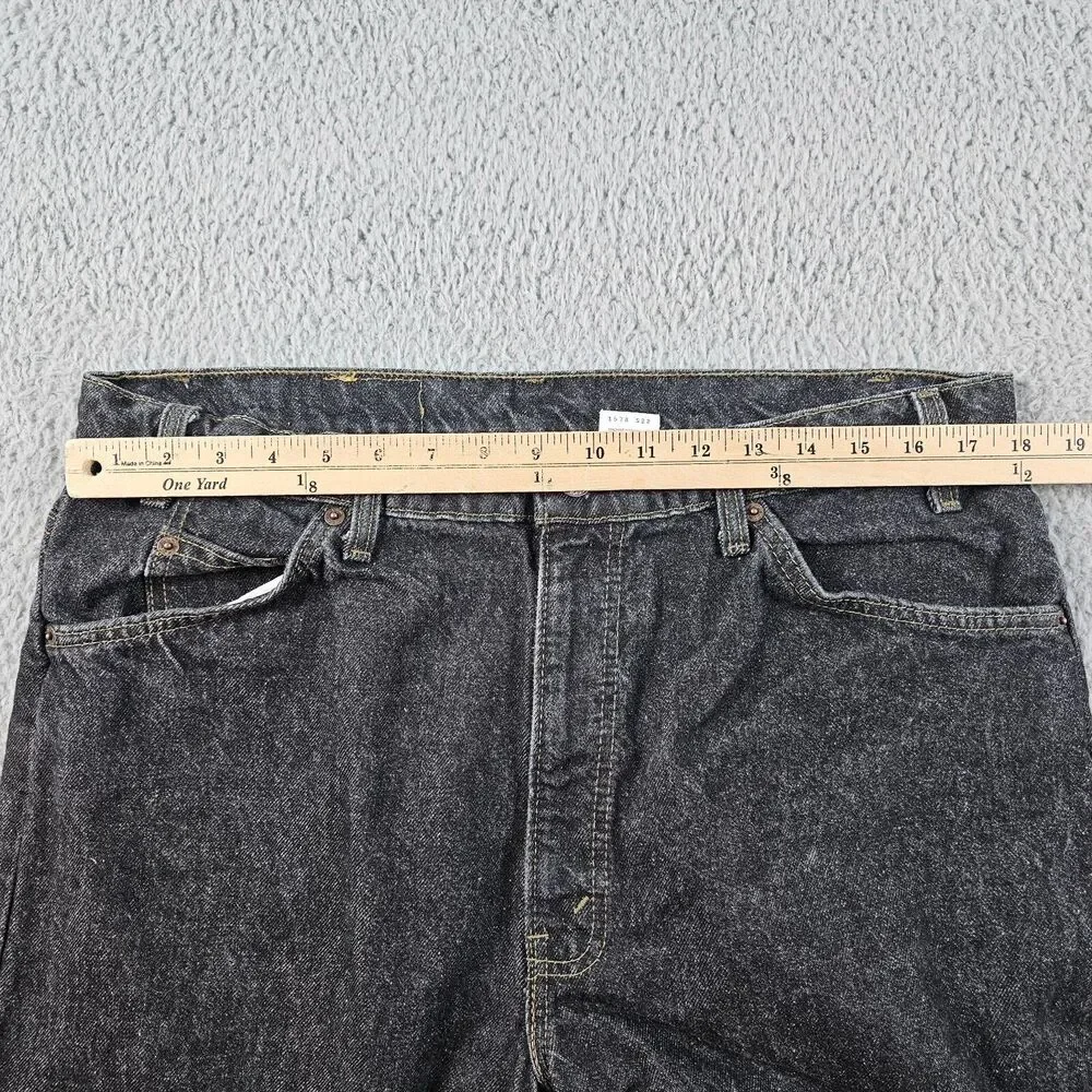 Vintage Levis 550 Jeans Men 36x32* Black Relax Taper Orange Tab Distress 90s USA